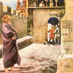 Bußprozession von Kaiser Heinrich IV. in Canossa