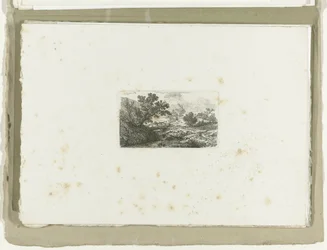 Landschaft mit Brücke über Bach