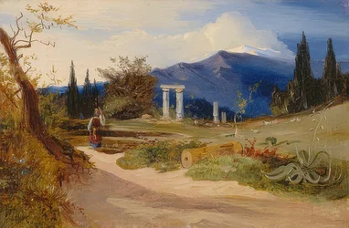 Sizilianische Landschaft bei Abendstimmung