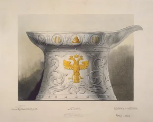 Entwurf einer Tasse. Geschenke zur Erinnerung an das 300-jährige Jubiläum der Romanow-Dynastie, 1910er Jahre