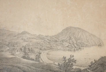 Ansicht des Gutshofs von Armand Emmanuel du Plessis, Herzog von Richelieu in Gursuf, 1810er Jahre