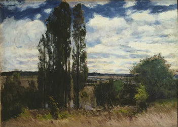 Seine, Landschaft mit Pappeln, 1877