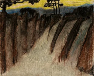 Ohne Titel (Abenddämmerung Landschaft)