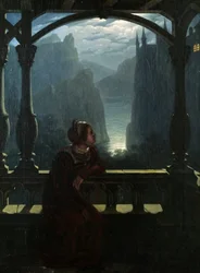 Ritterburg im Mondlicht, 1817
