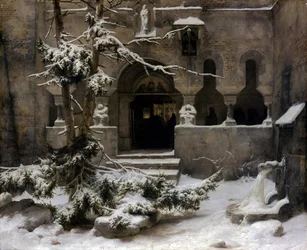 Klostergarten im Schnee