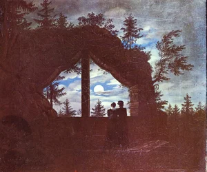 Fenster am Oybin bei Mondschein
