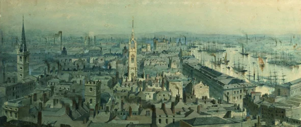 Ansicht von London vom Monument nach Osten, 1848