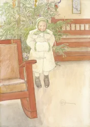 Mädchen und Schaukelstuhl