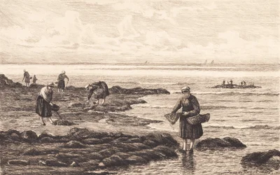 Garnelenfischer in der Bretagne