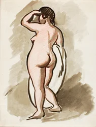 Stehender weiblicher Akt