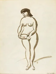 Stehender weiblicher Akt