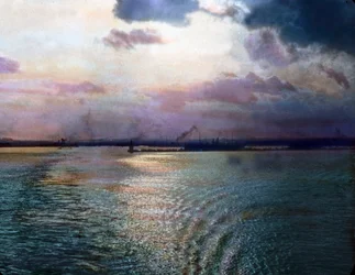 Japan, Eindruck der Bucht von Tokio bei Yokohama, Bilddatum: ca. 1920