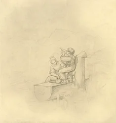 Am Brunnen, Mitte-Ende 19. Jahrhundert, ca. 1924