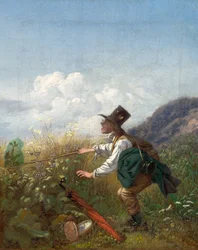 Der Schmetterlingsfänger Botaniker, um 1837