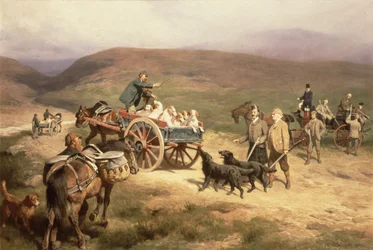 Moorhuhnjagd auf dem Glentanar-Anwesen in Aberdeenshire, 1889