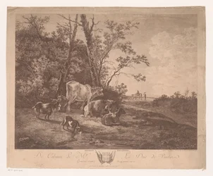 Landschaft mit Vieh