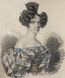 Porträt von Olga Nikolaevna Talyzina, geb. Zubova 1803-1882, frühe 1830er