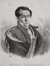 Porträt des Dichters Jewgeni Abramowitsch Baratynski, 1828