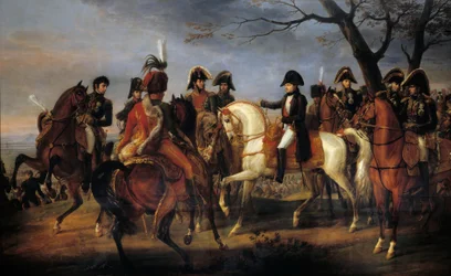 Napoleon gibt den Befehl vor der Schlacht von Austerlitz am 2. Dezember