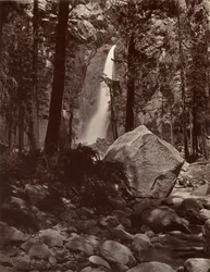 Unterer Yosemite-Fall, 1.600 Fuß, ca. 1872, gedruckt ca. 1876