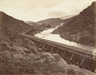 Eureka Quarz-Mühle und Flume, Nevada, 1875, gedruckt ca. 1876
