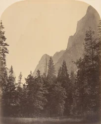 Umrissansicht des Half Dome, 4967 Fuß, 1861