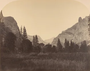Das Tal hinauf, Nordkuppel in der Mitte, Wächter links, 1861