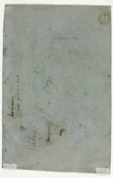 Skizze eines Kinderkopfes (verso)