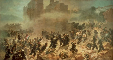 Der Durchbruch der Porta Pia, Rom, 20. September 1870