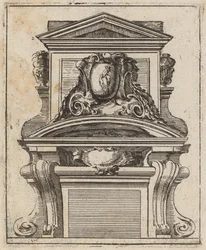 Architektonisches Motiv mit einer Figur