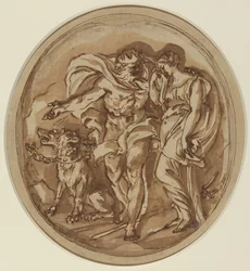 Pluto bringt Proserpina zu den Toren der Hölle
