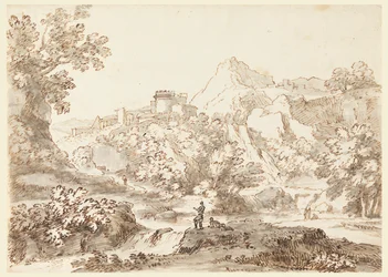Eine Landschaft mit Stadt