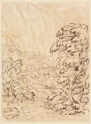 Straße zu einer bergigen Stadt, 1750-86