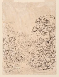Straße zu einer bergigen Stadt, 1750-86