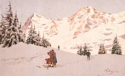 Schneeszene in Wengen