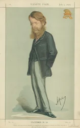 Der Herzog von Sutherland, einfach und bescheiden, aber großartig und großzügig gegenüber seinen Mitmenschen, der wahre Fürst der Herzöge, 9. Juli 1870, Vanity Fair Karikatur