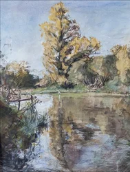 Früher Herbst am Fluss Test