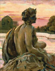 Eine der Figuren am Parterre d