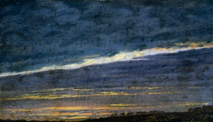 Wolkiger Abendhimmel