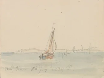 Dahl, Johan Christian - Segelboot vor Møn