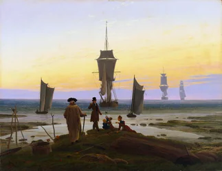 Die Lebensstufen (Strandbild, Strandszene in Wiek)