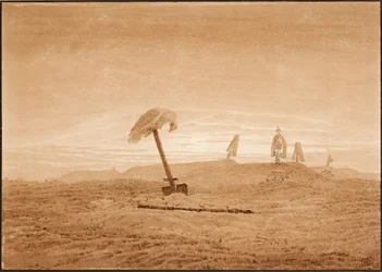 Landschaft mit Gräbern, ca. 1836