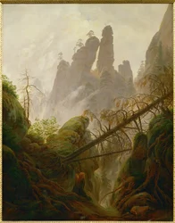 Felsige Landschaft im Elbsandsteingebirge