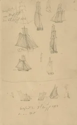 Studien von Segelschiffen