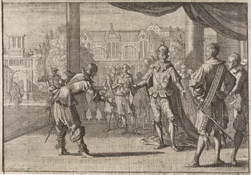 Kaiser Ferdinand III. wird zur Geburt seines Sohnes Leopold beglückwünscht, 1640