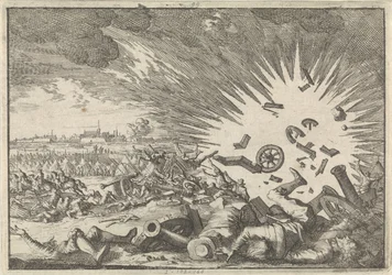 Explosion eines französischen Pulvermagazins während der Belagerung von Namur, 1640