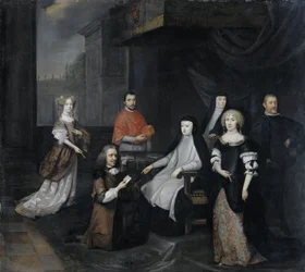 Empfang des Botschafters van Beverningk durch Königin Maria-Anna von Österreich