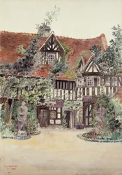 Der kleinere Hof, Hotel Guilleaume le Conquerant, Dives, Frankreich