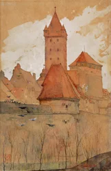 Türme von der Stadtmauer, Nürnberg
