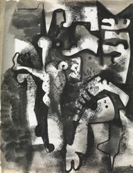 Figurenkomposition, um 1951
